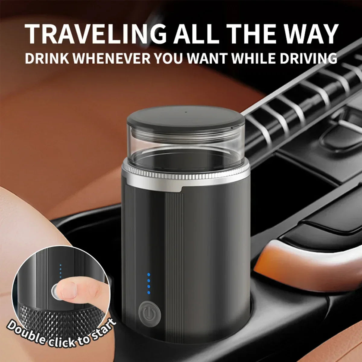 TINSOL Portable Coffee Maker Electric Capsule Grind Coffee Brewer is suitable for ground coffee and KCUP Capsule coffee capsules